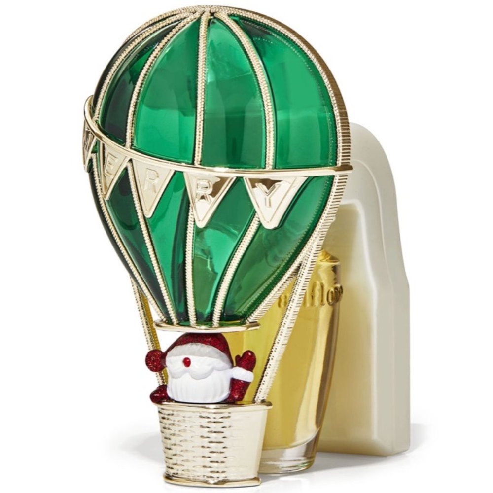Bath & Body Works Green Balloon With Santa Adjustable Scent Control Plug-In